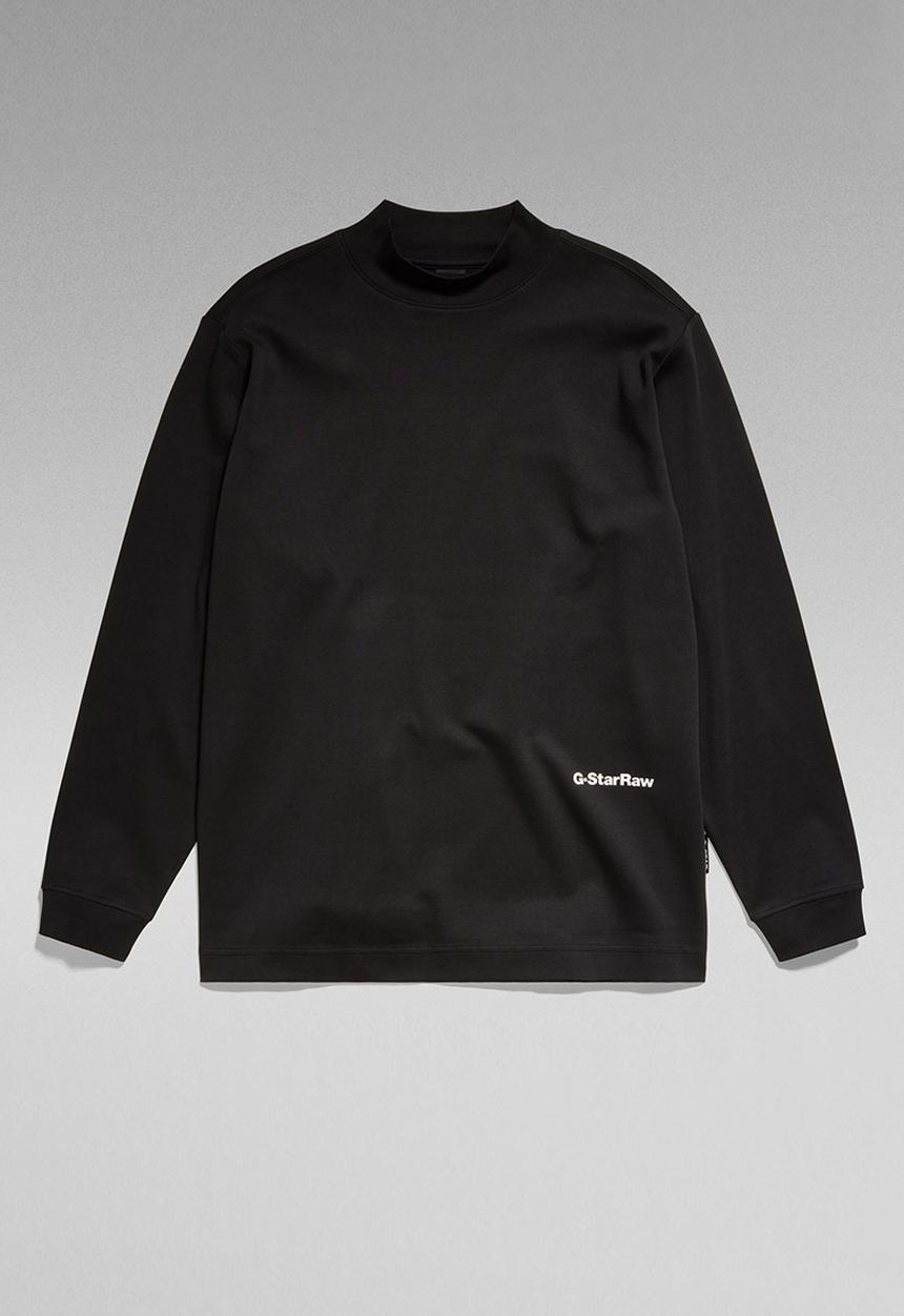G-STAR - Mock neck loose l\s ventura interlock o - dark black