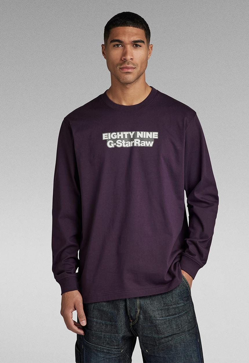 G-STAR - Eighty nine gr loose r t l\s dry jersey o - lt maze