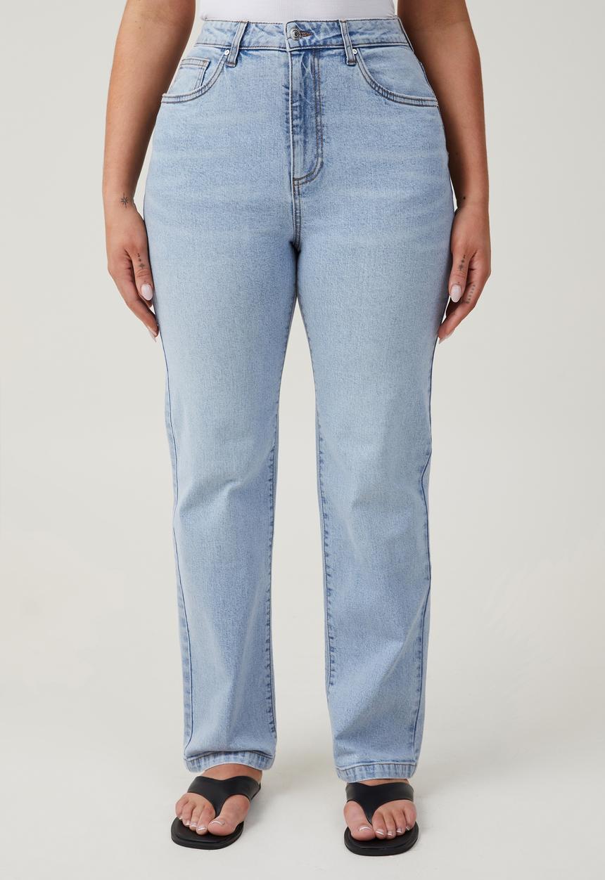 Cotton On - Plus Curvy Stretch Straight Jean - Bondi Blue