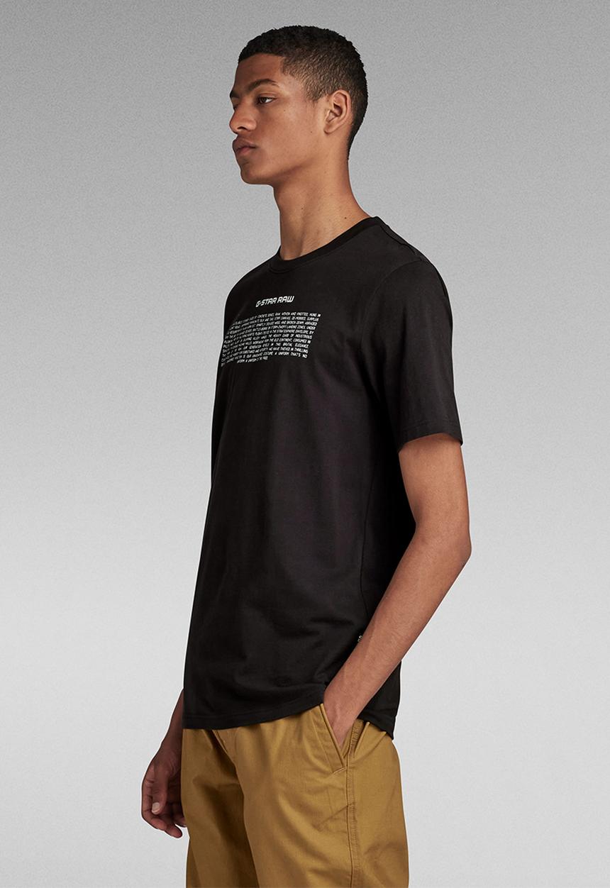 G-STAR - Poem slim r t compact jersey o - dark black