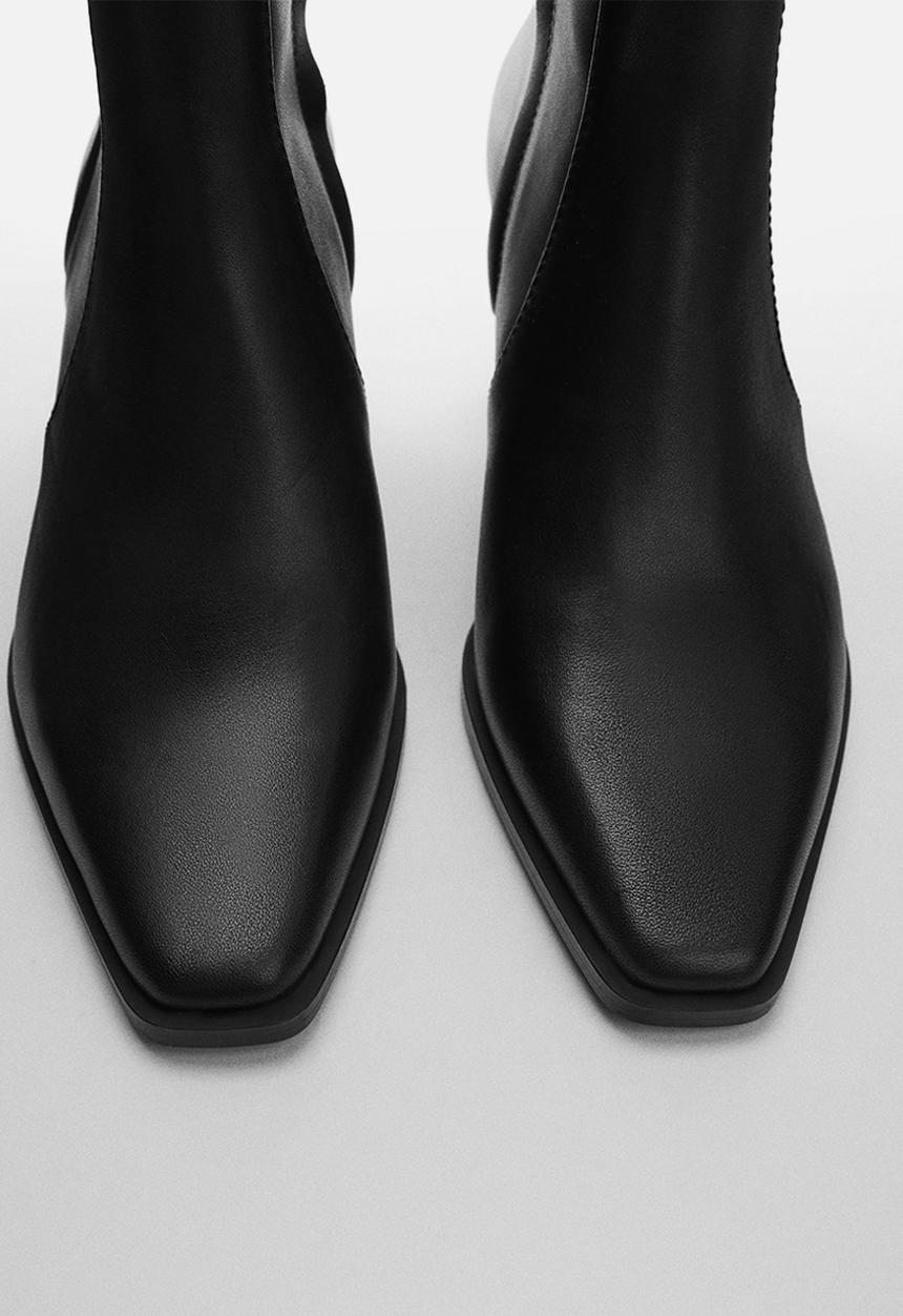 MANGO - Stretchy ankle boot - black