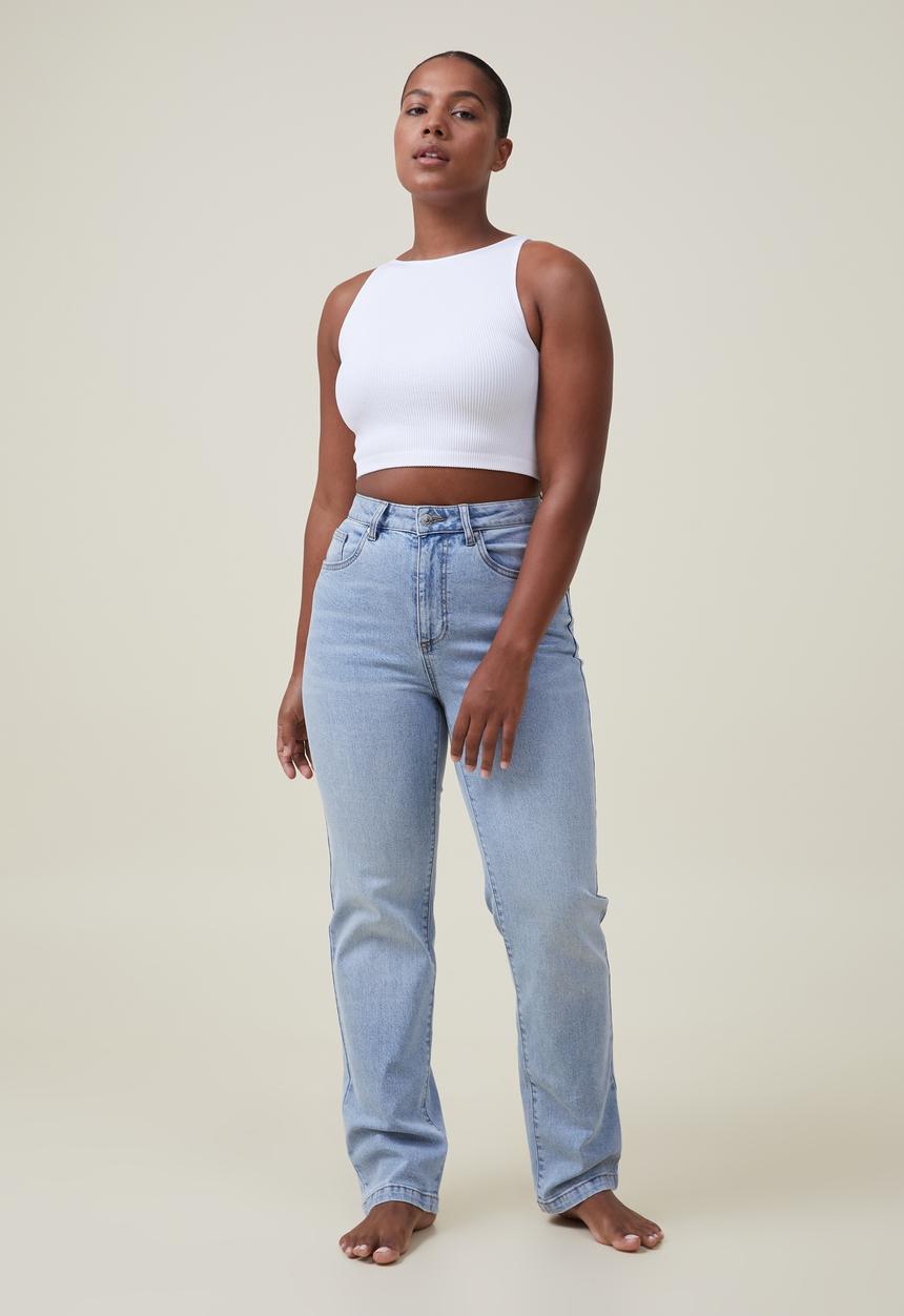 Cotton On - Curvy Stretch Straight Jean - Bondi Blue