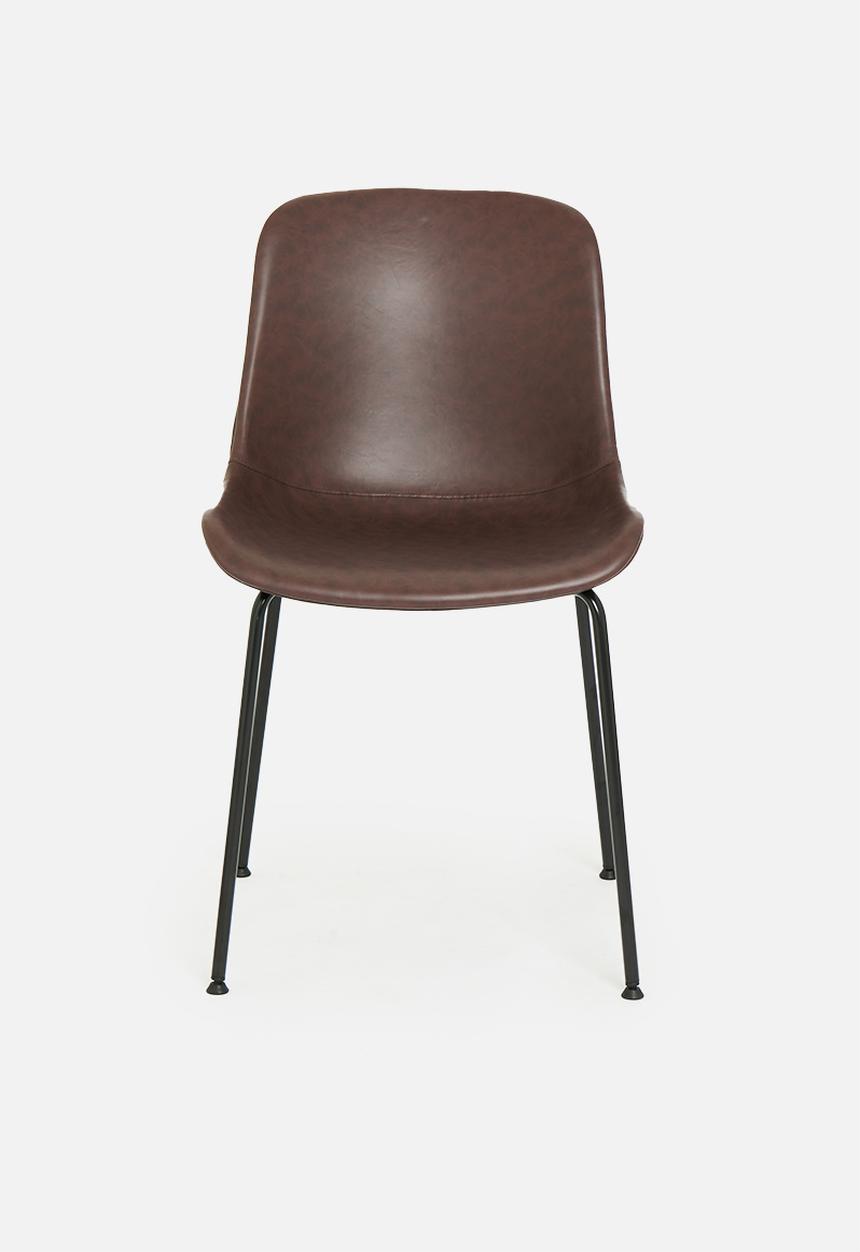 Sixth Floor - Santiago PU dining chair - brown