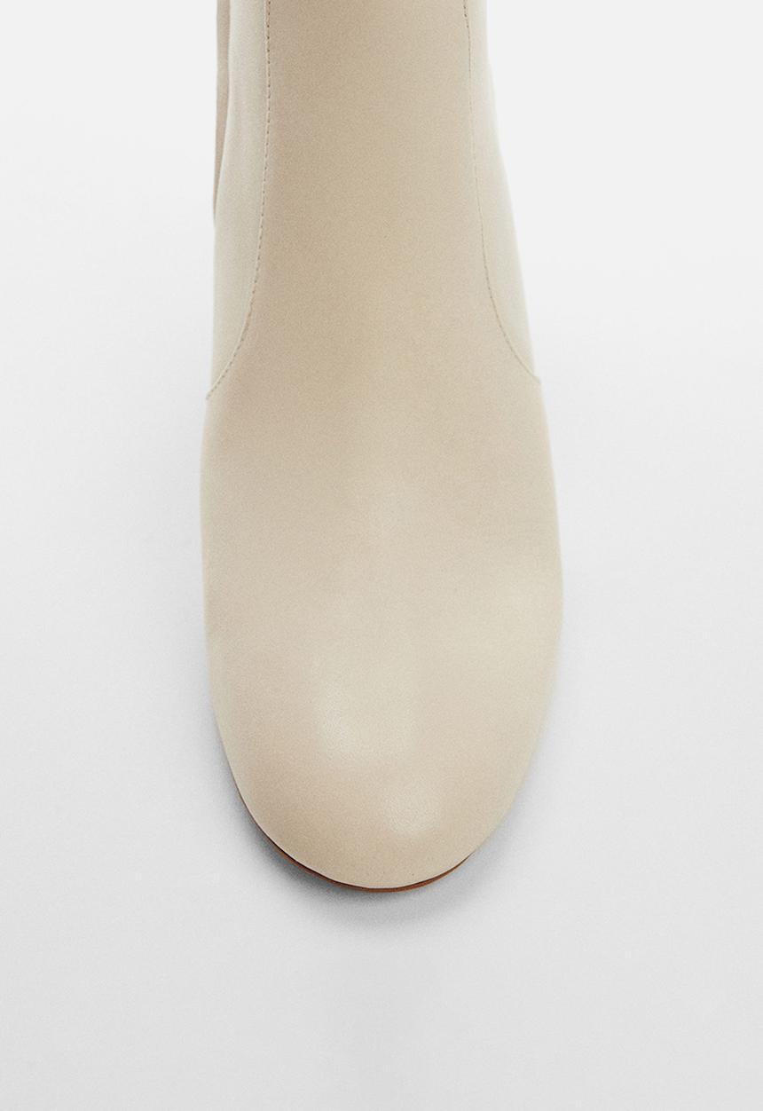 MANGO - Harry block heel boot - light beige