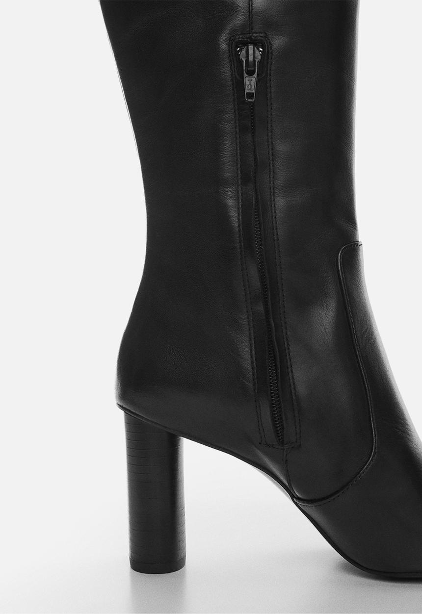 MANGO - Harry block heel boot - black