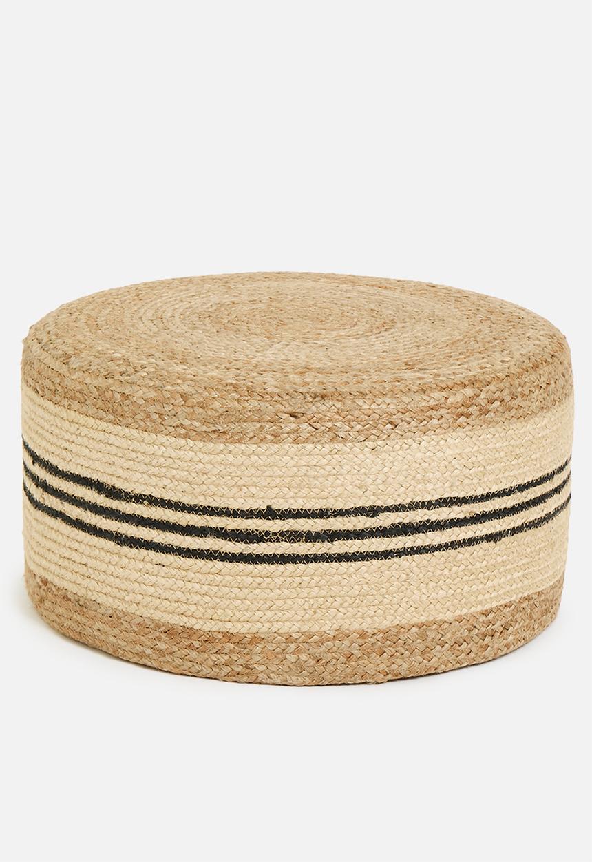 Sixth Floor - Jace Jute Ottoman - natural