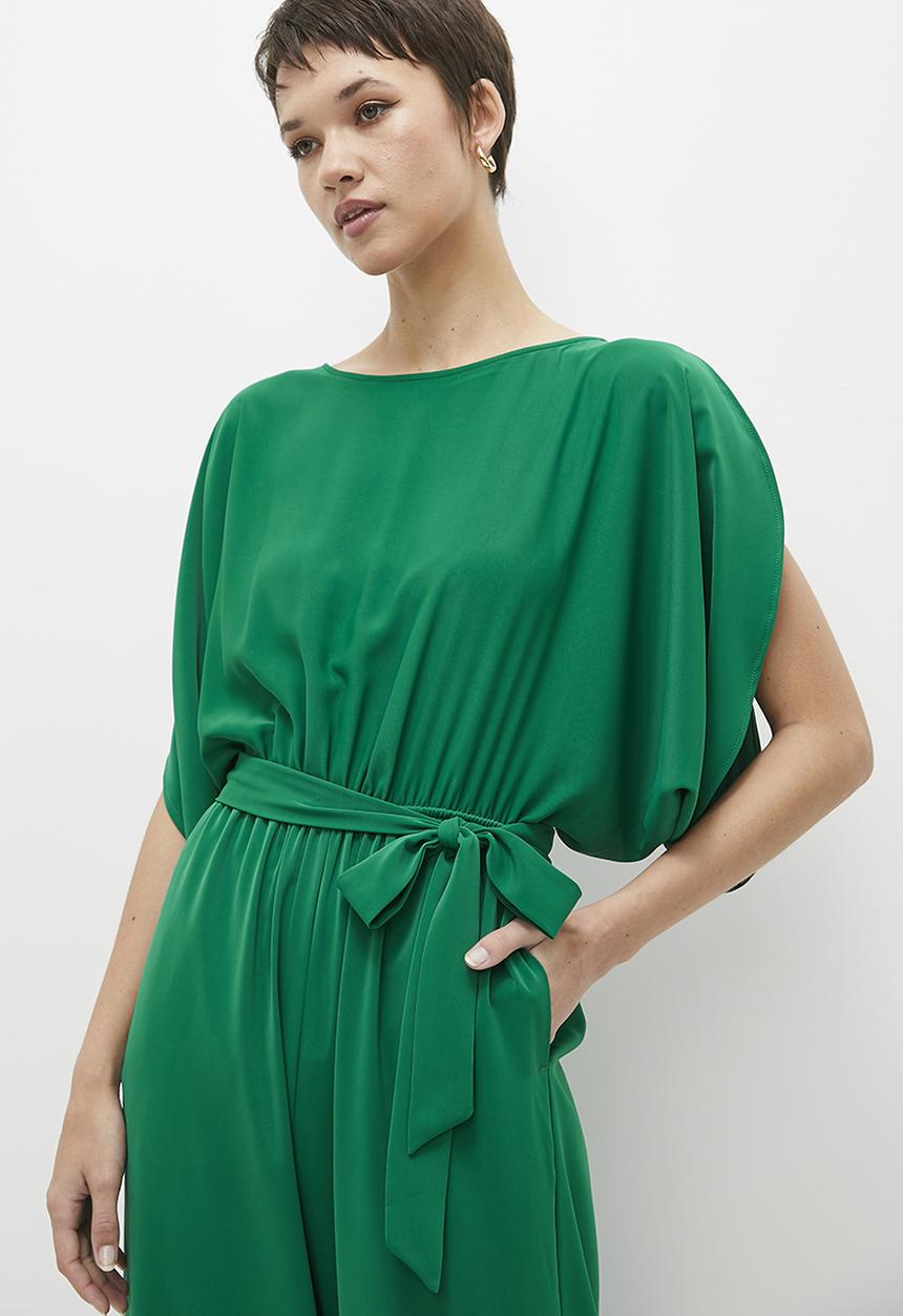 edit - Boatneck wide leg jumpsuit - green
