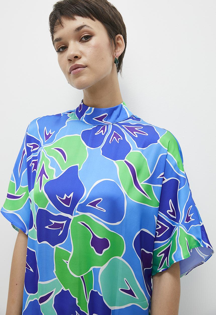 edit - Basic satin shell - blue & green