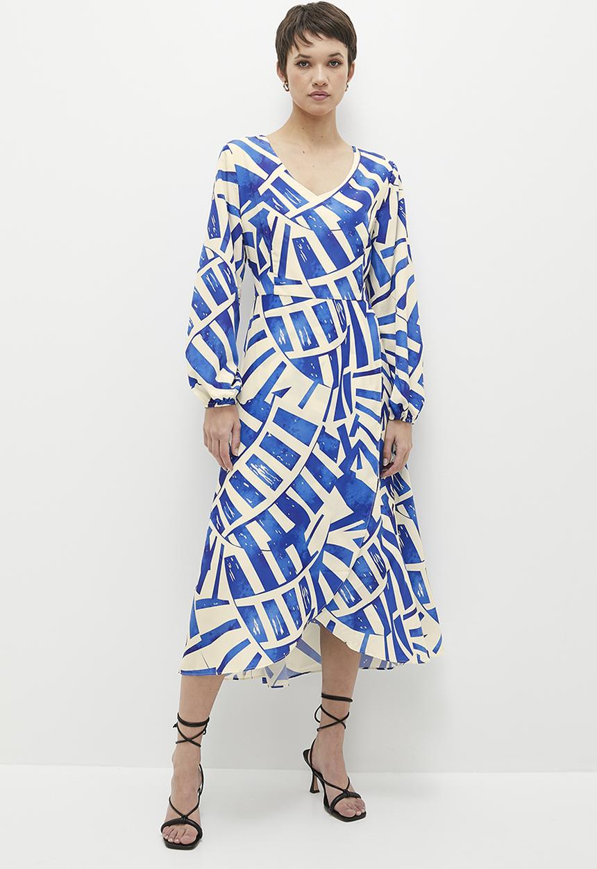 Pringle of Scotland - Pringle lyric midi dress - blue print 