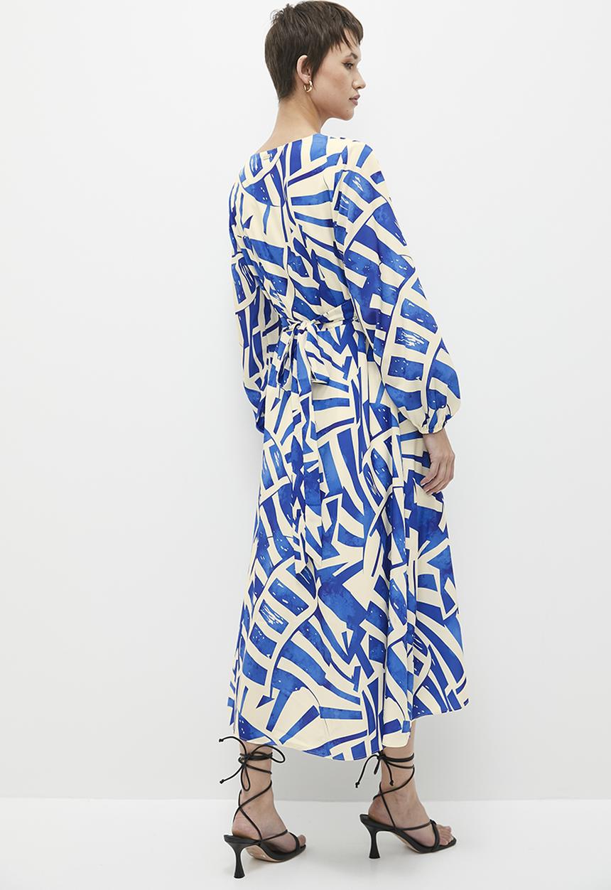 Pringle of Scotland - Pringle lyric midi dress - blue print 