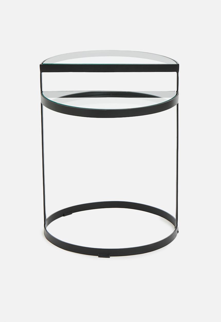 Sixth Floor - High-low side table - black