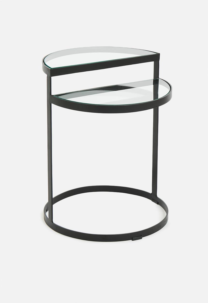Sixth Floor - High-low side table - black