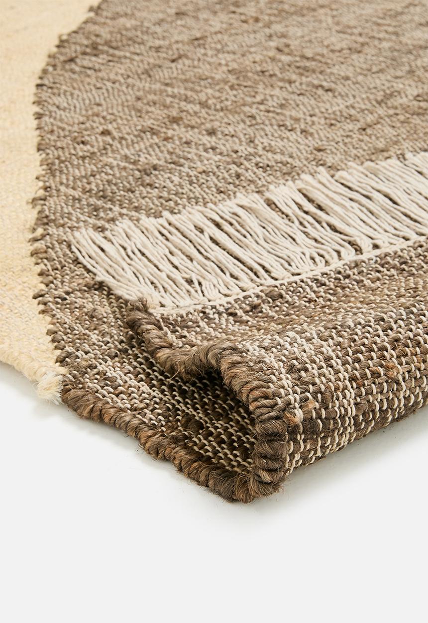 Abstract jute rug - neutral