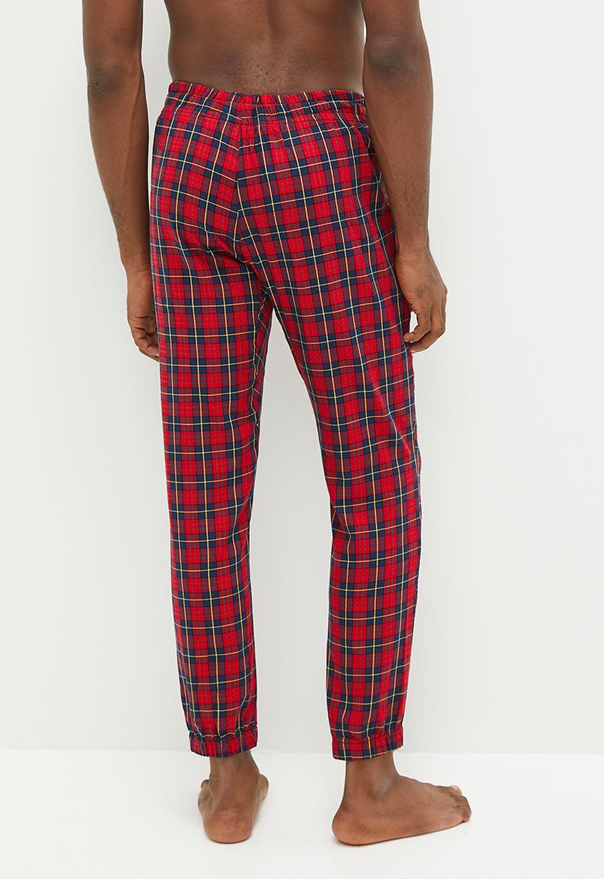 STYLE REPUBLIC - Printed lounge cuff pants - red & navy