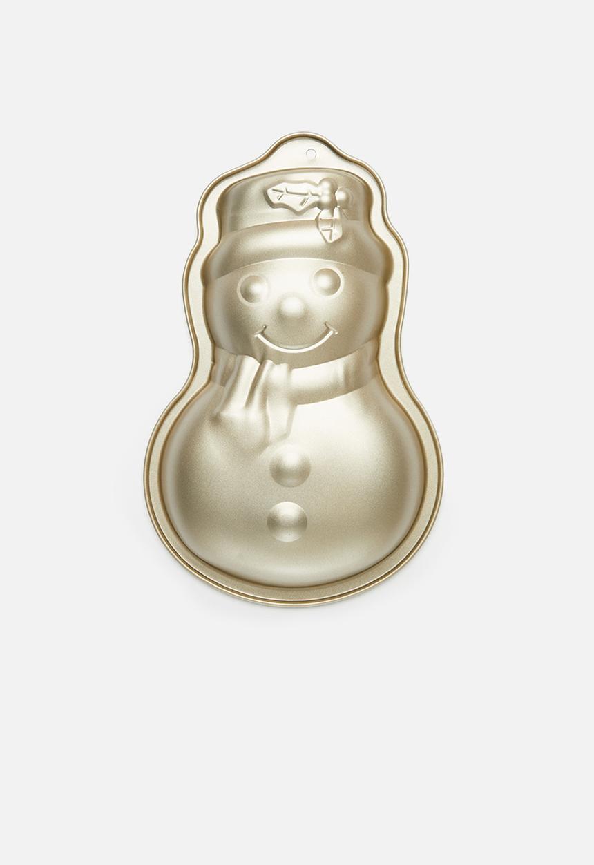 Excellent Houseware - Snowy cake tin -  champagne gold
