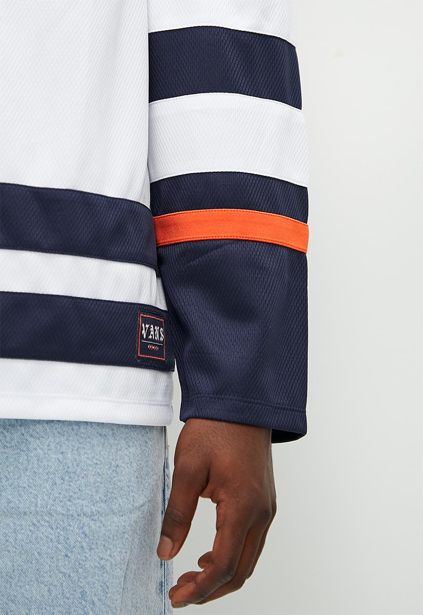 Vans - Treble rose hockey jersey - white & dress blues