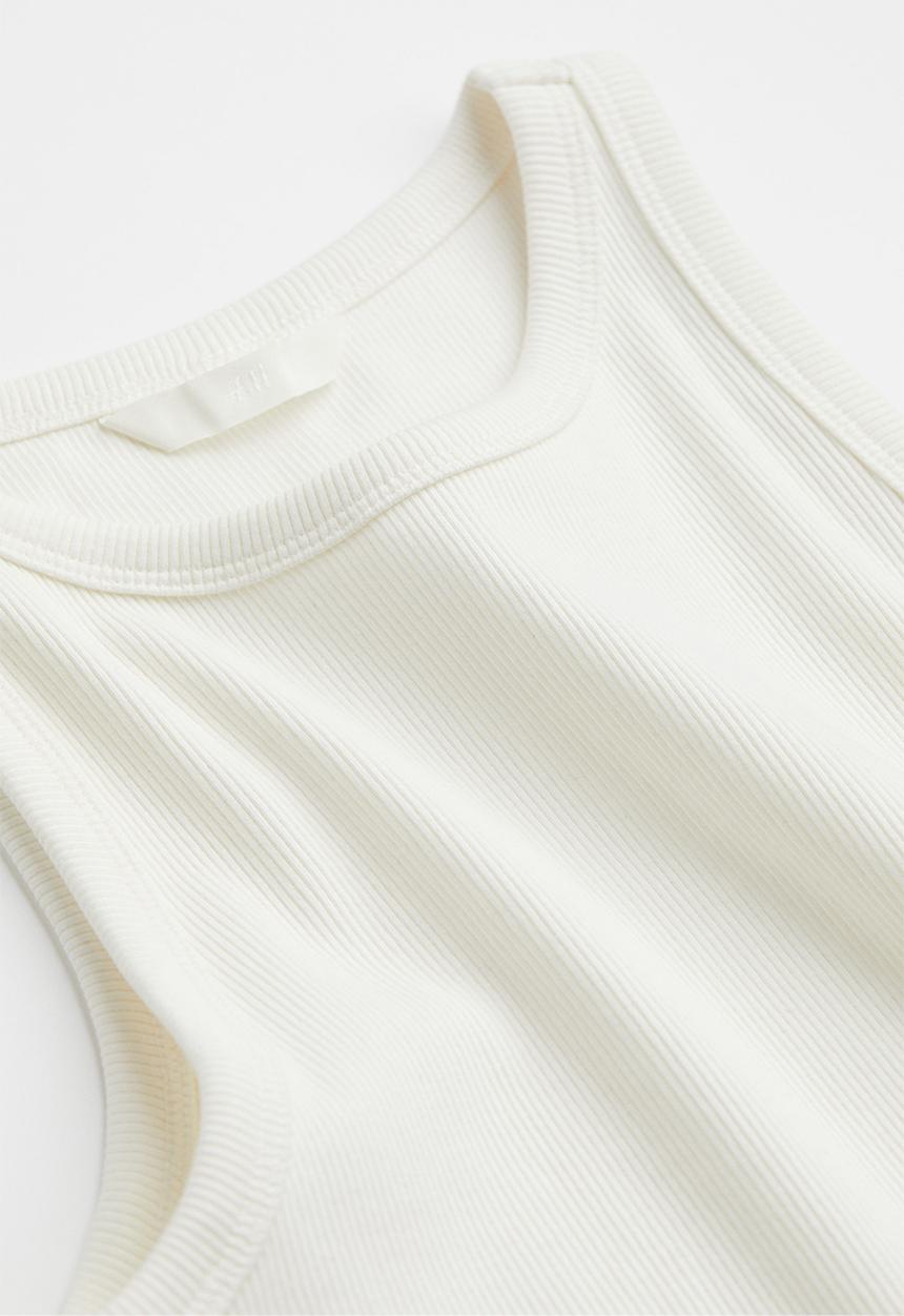 H&M - Cropped vest top - white
