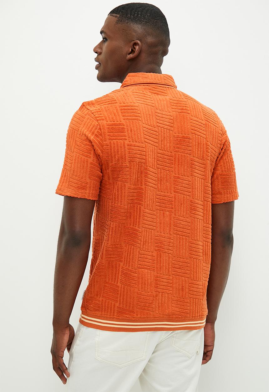 Ben Sherman - Terry textured polo - mango