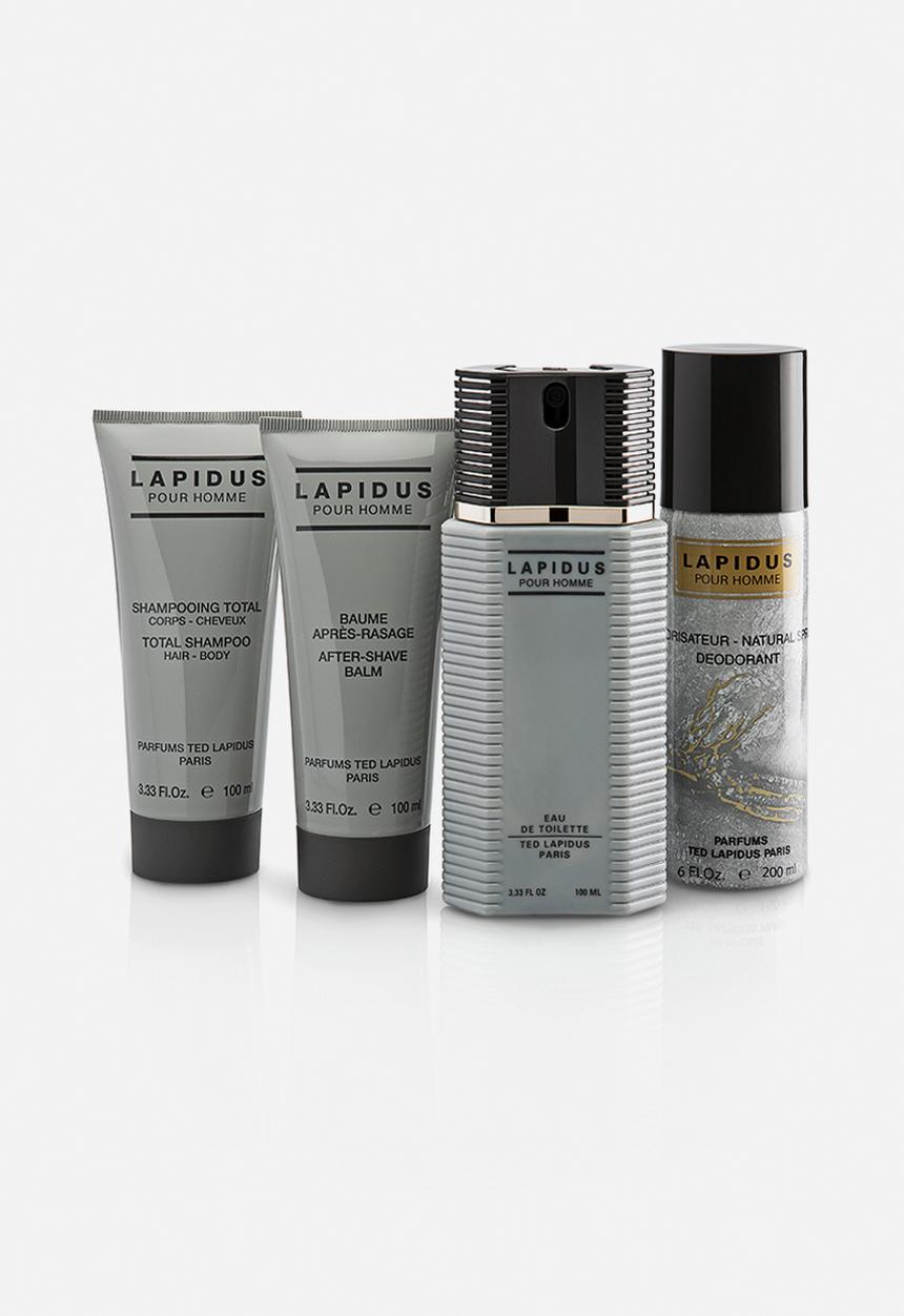Ted Lapidus - Pour Homme 100ml Edt & 200ml Body Spray & 100ml Shower Gel & 100ml After Shave Balm