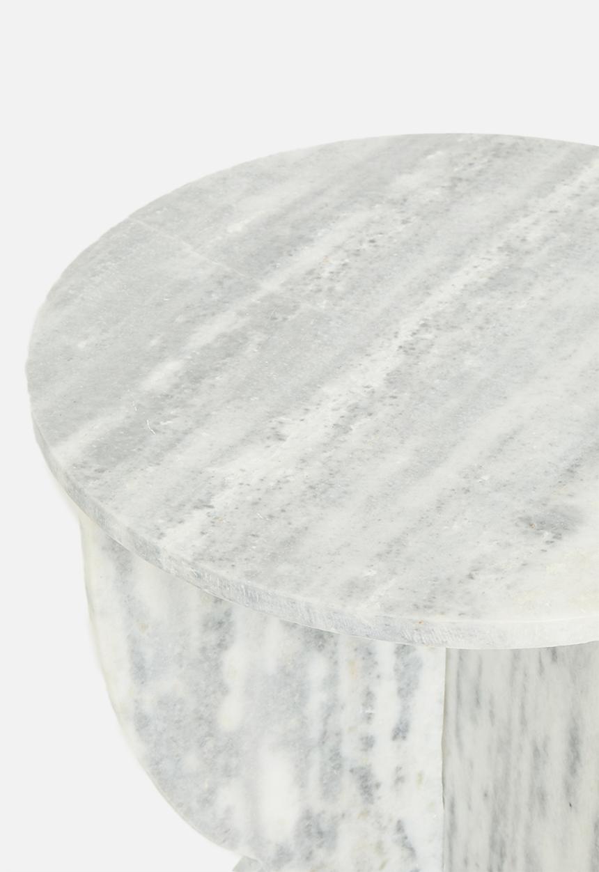 Sixth Floor - Lira marble side table - white