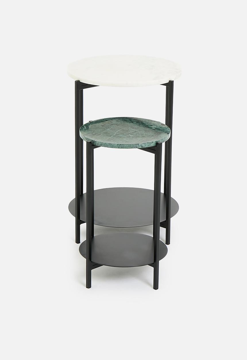 Sixth Floor - Morgan metal and marble nested tables set of 2