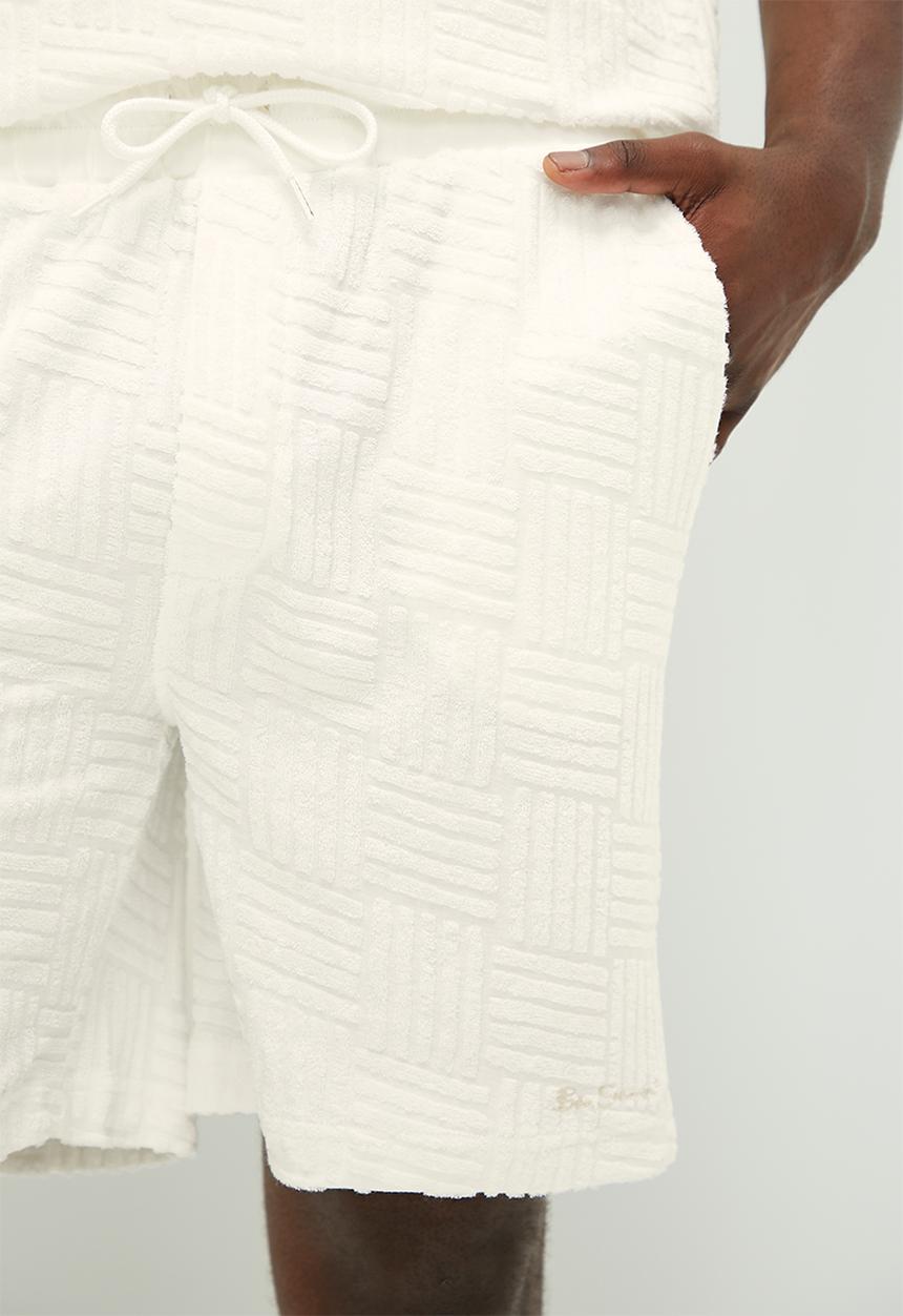 Ben Sherman - Terry textured shorts - off white