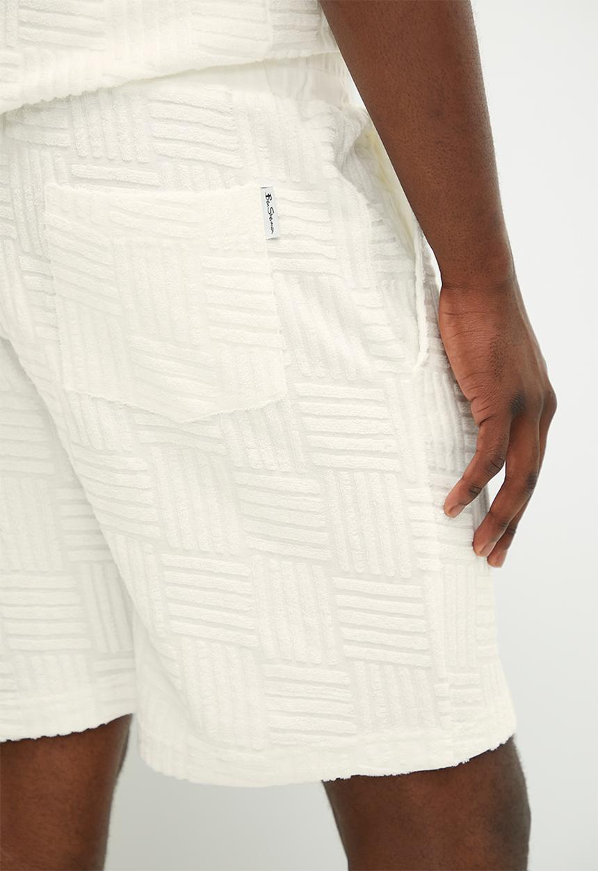 Ben Sherman - Terry textured shorts - off white