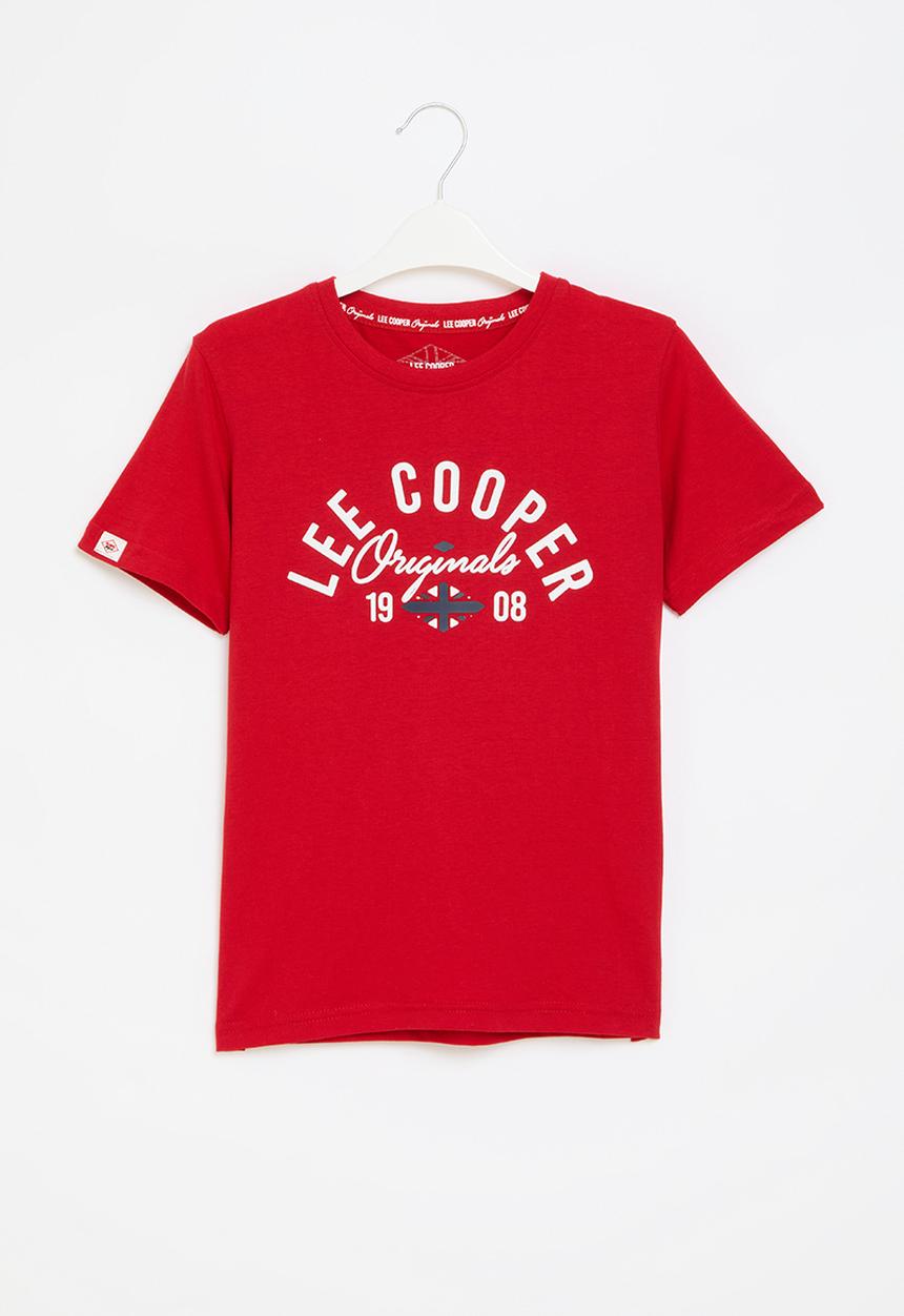 Lee Cooper - Diamond flag originals tee - red