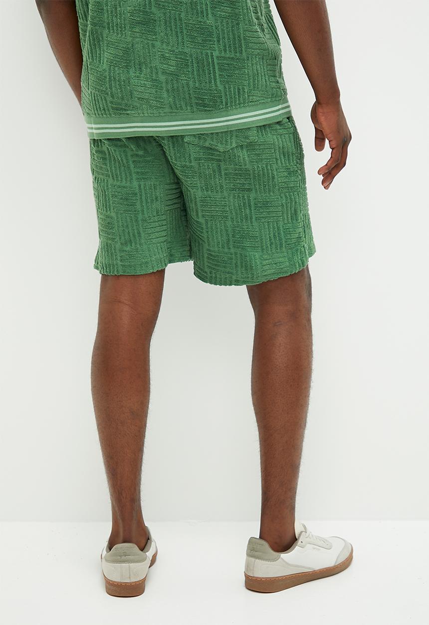 Ben Sherman - Terry textured shorts - rich fern