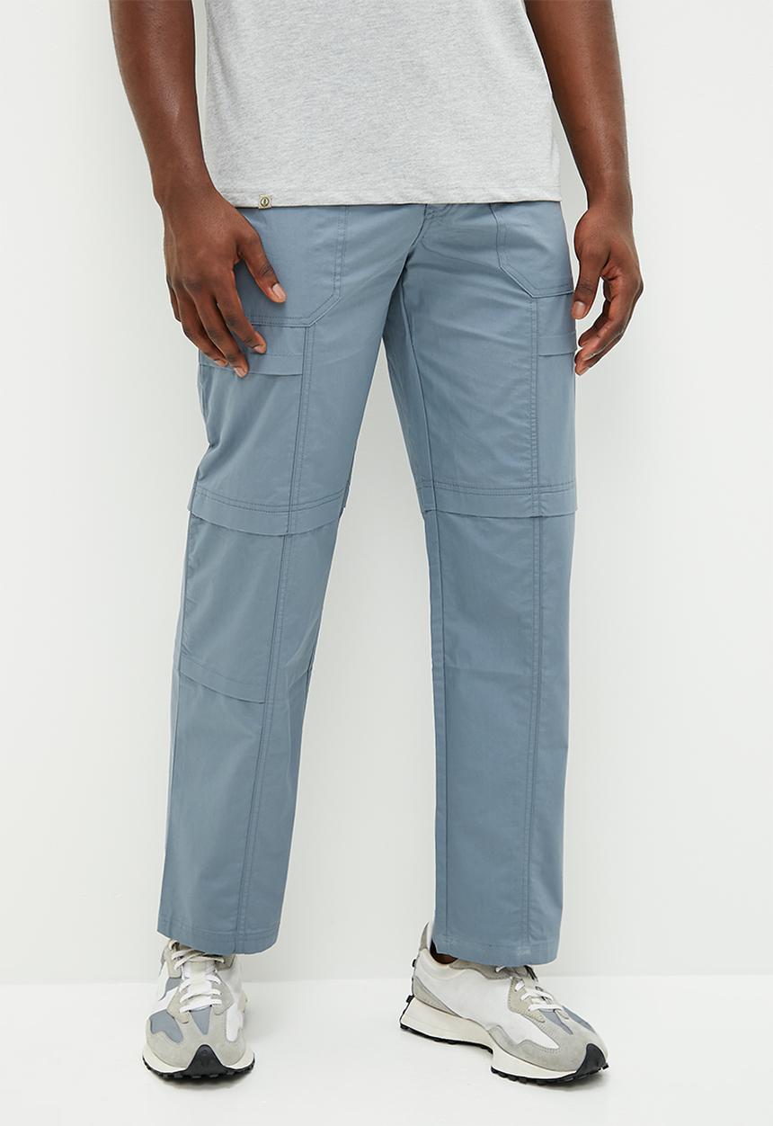 Lark & Crosse - Chase panel detailed utility pants - dusty blue