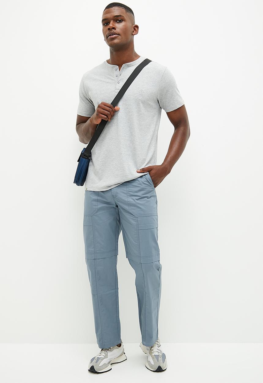 Lark & Crosse - Chase panel detailed utility pants - dusty blue