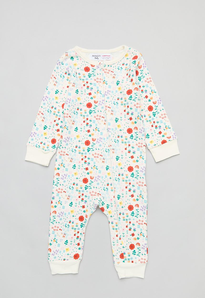 MINOTI - Long sleeve long leg aop romper - multi