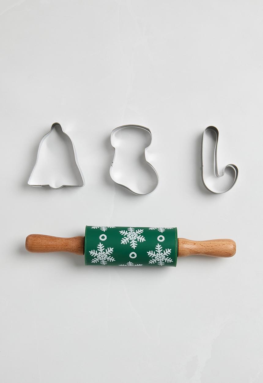 H&S - Xmas tree cookie set - green