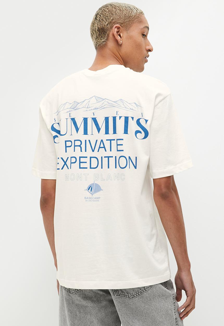 Only & Sons - Onsoscar rlx mountain short sleeve tee - cloud dancer