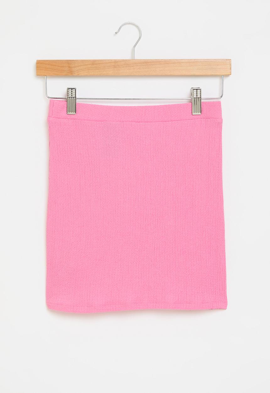 H&M - Ruched crinkled skirt - pink