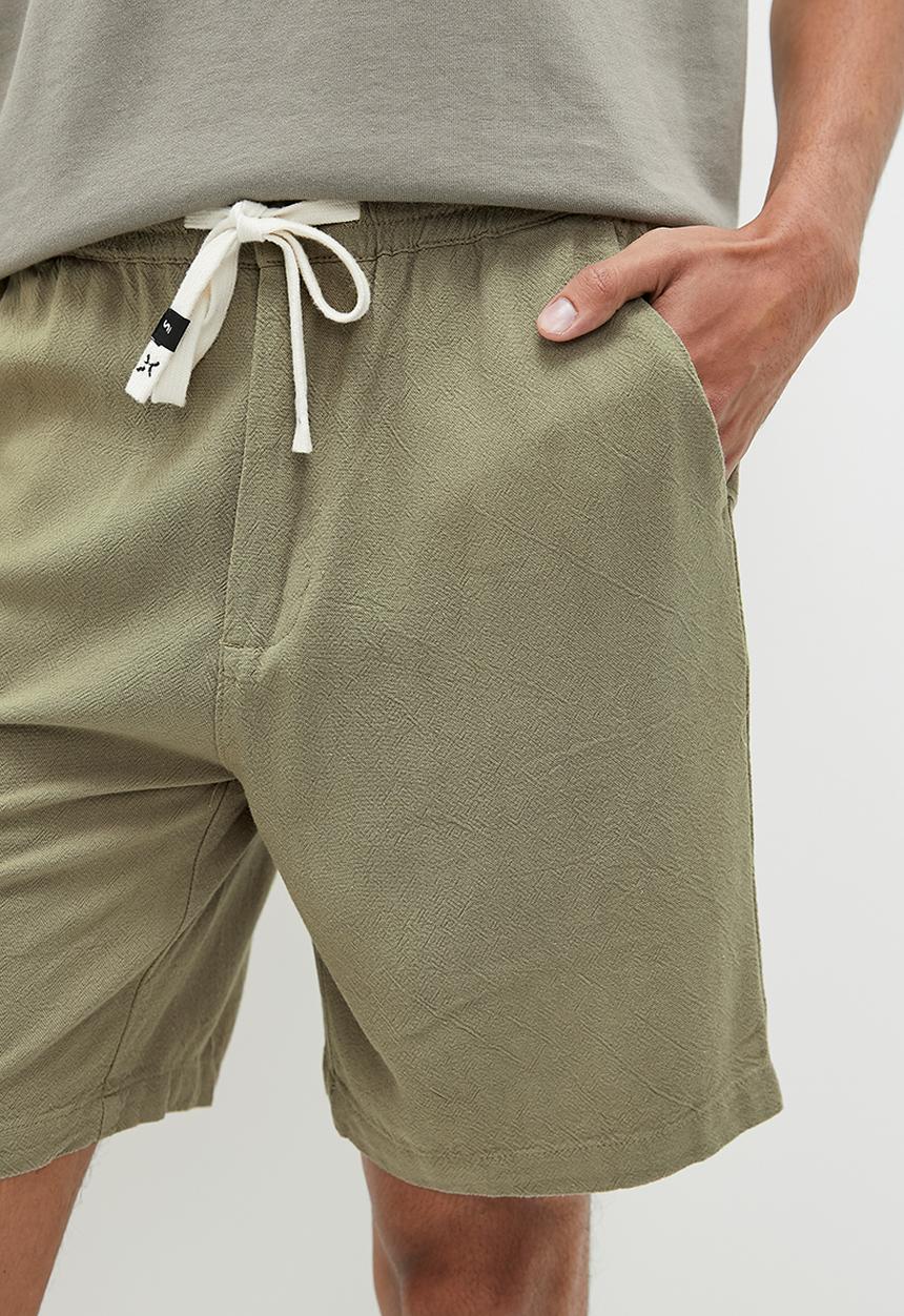 Superbalist - Penn fashion drapey linen short - khaki