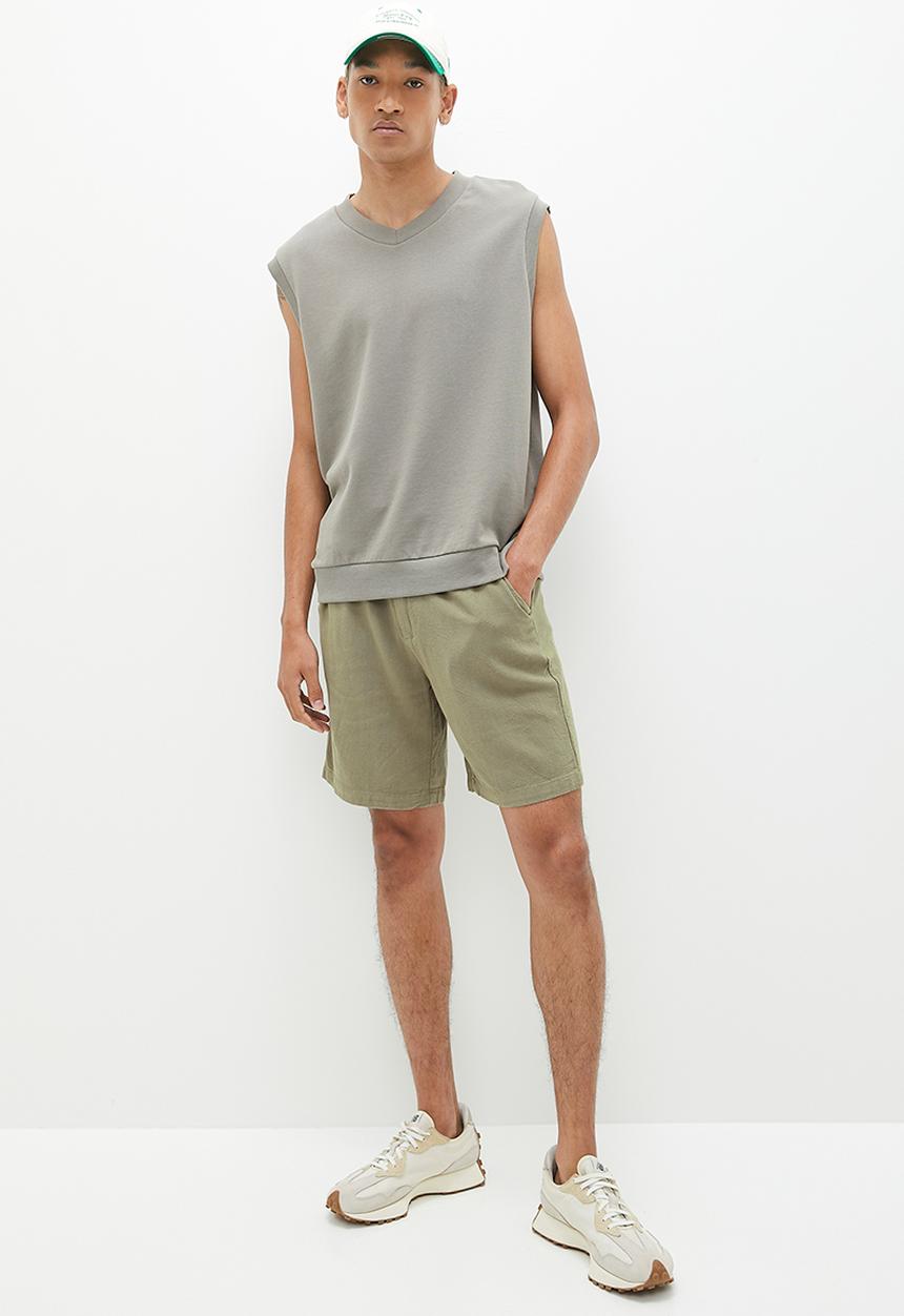 Superbalist - Penn fashion drapey linen short - khaki