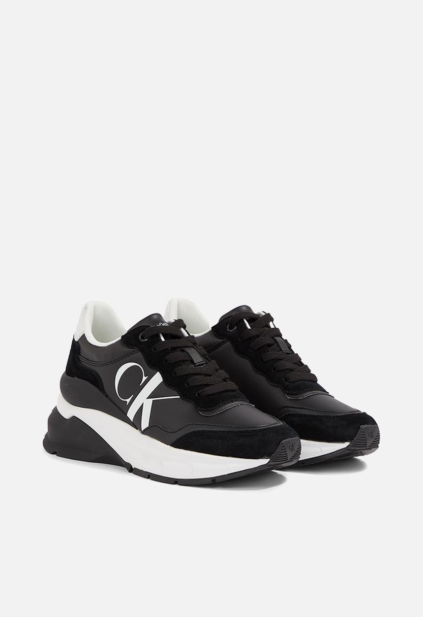 Calvin Klein - Wedge runner mix ltn wn - black/bright white/silver