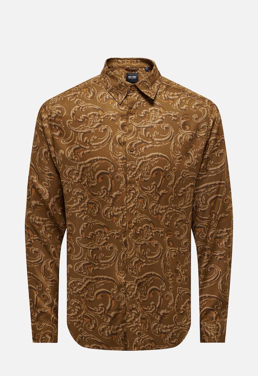 Only & Sons - Lolly Life Slim Shirt - Monks Robe