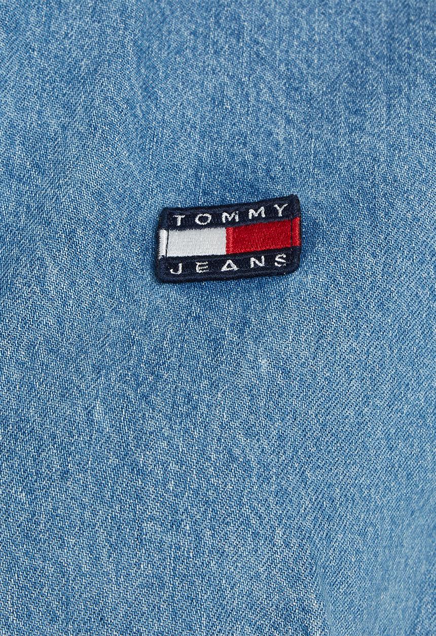 Tommy Hilfiger - Tjw long sleeve badge denim mini dress - blue denim