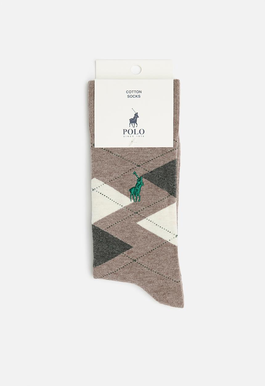 POLO - Argyle anklets - Taupe