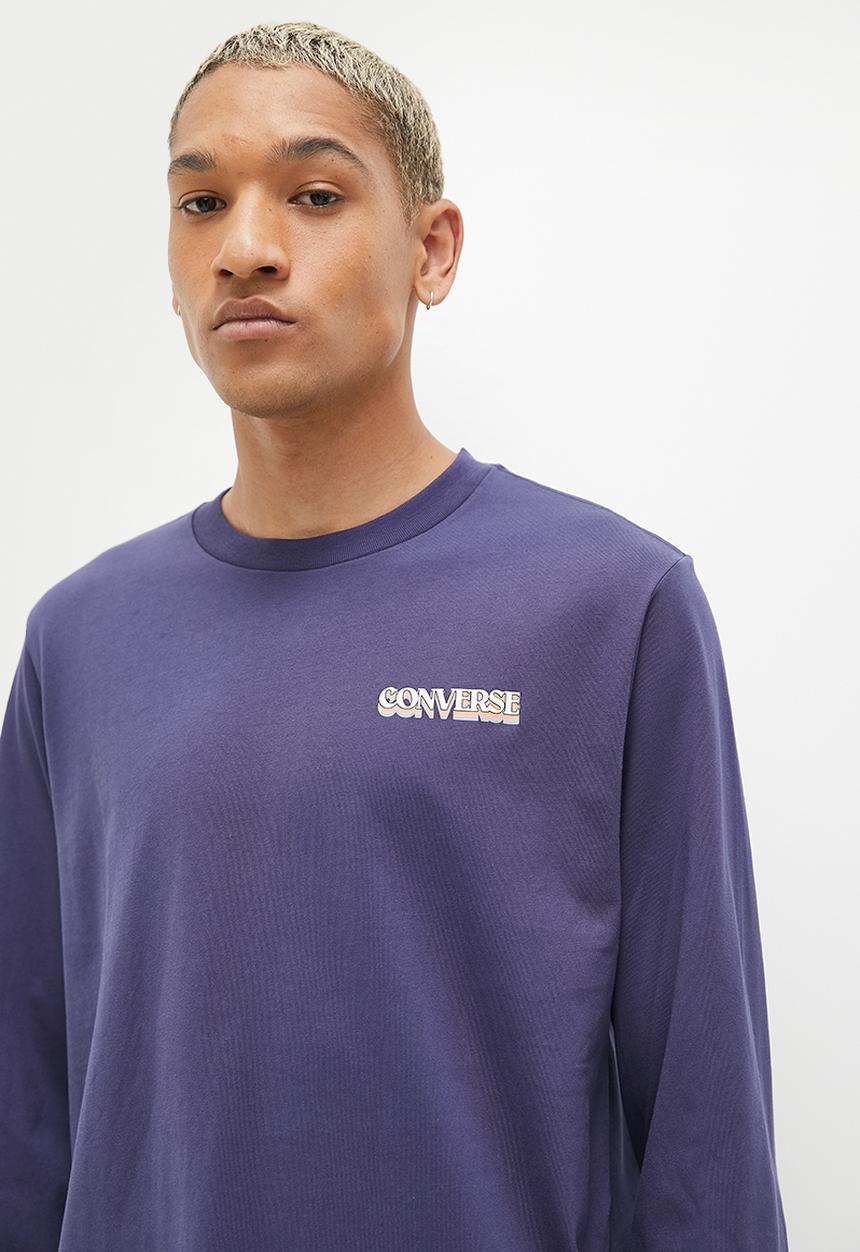 Converse - Cc Winter Vibes Ls Graphic Tee - Uncharted Waters