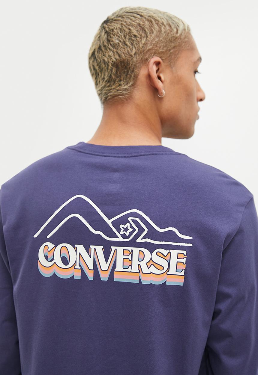 Converse - Cc Winter Vibes Ls Graphic Tee - Uncharted Waters