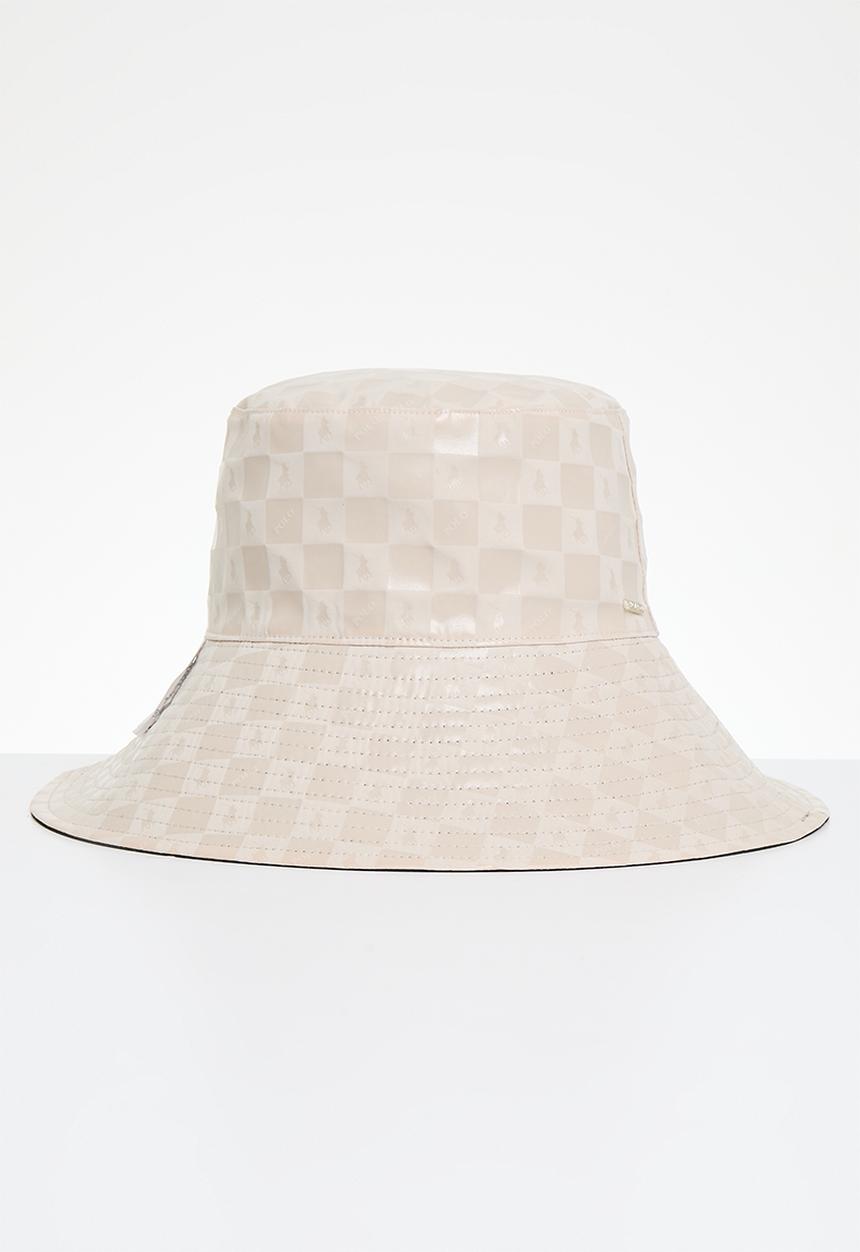 POLO - Block monogram reversible bucket - black/white