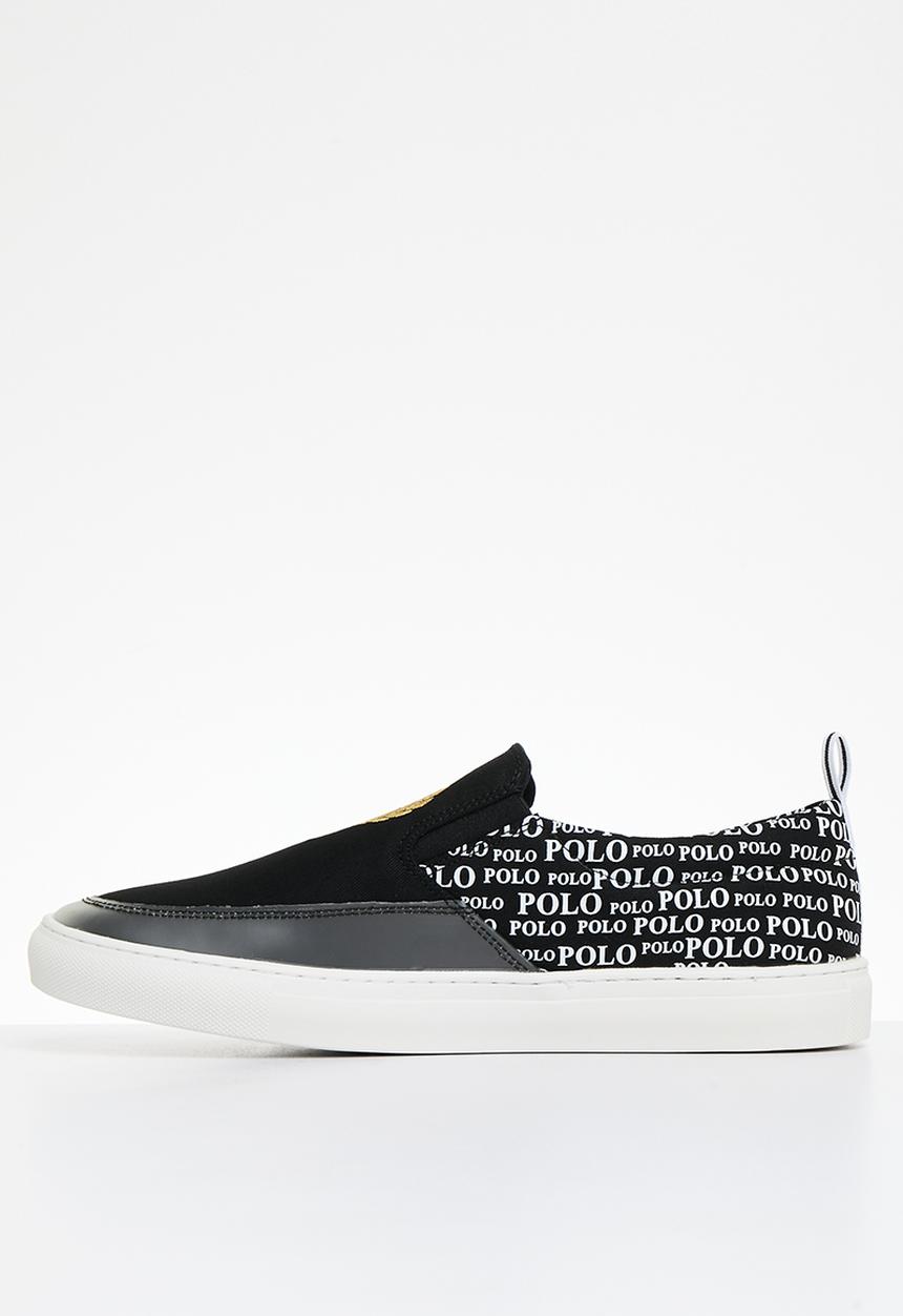 POLO - Cotton cemented slip on sneaker - black