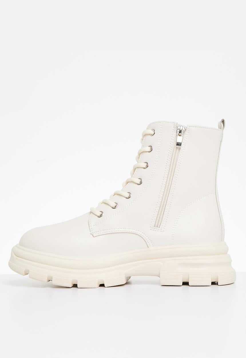 Superbalist - Athena lace up boot - white