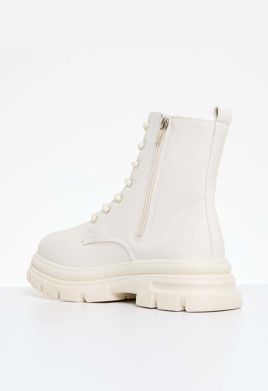 Superbalist - Athena lace up boot - white