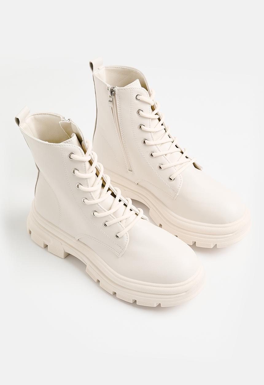 Superbalist - Athena lace up boot - white