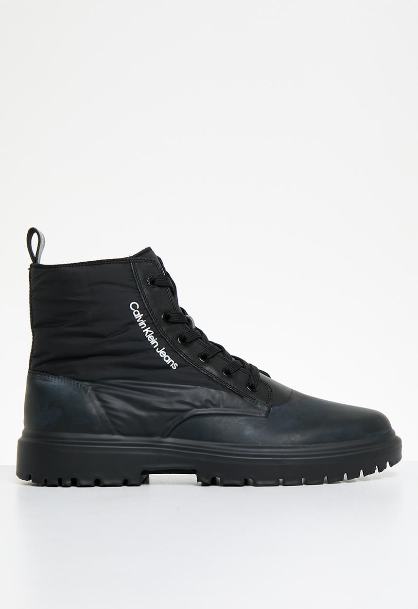 Calvin Klein - Eva laceup boot mid dip - black/matt black dip dye
