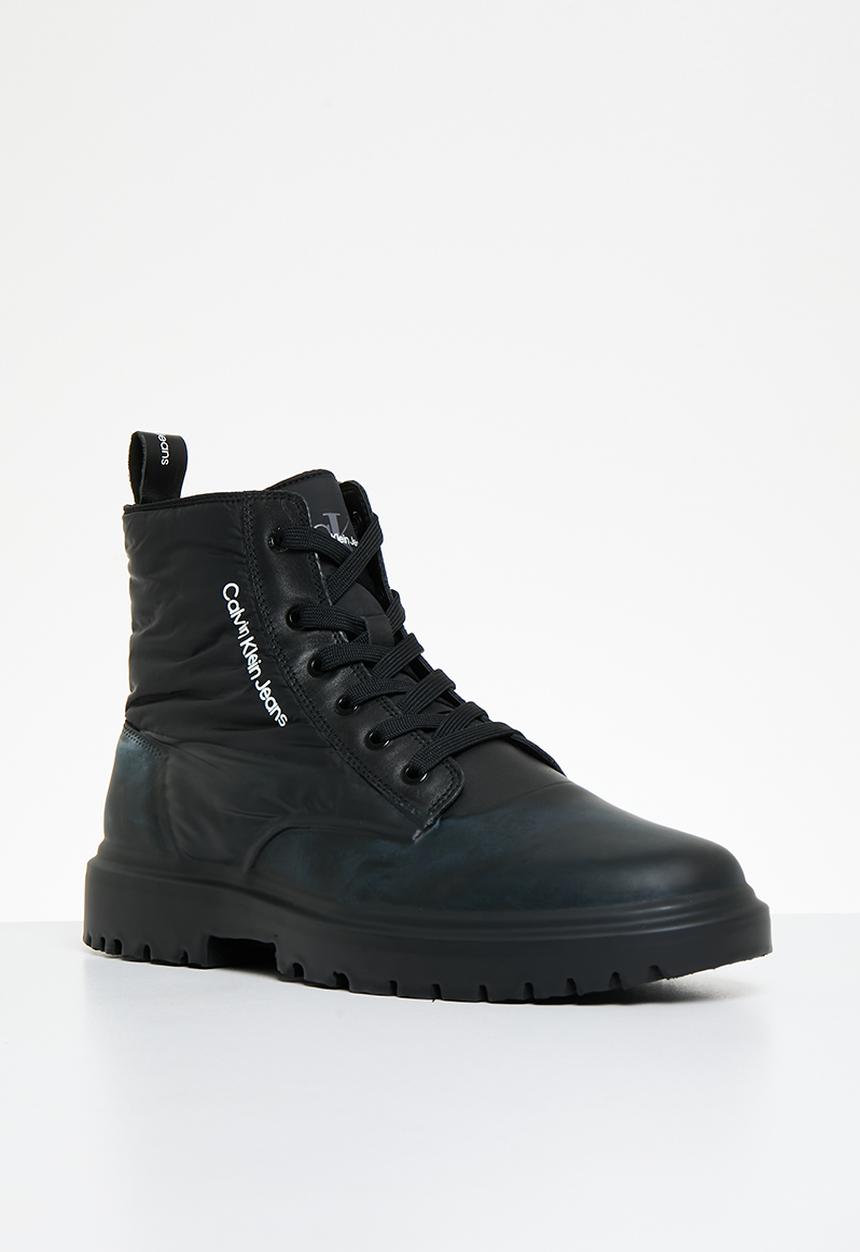 Calvin Klein - Eva laceup boot mid dip - black/matt black dip dye